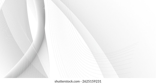 Abstract White and gray overlap triangle geometric technology pattern. minimal rectangle randomly arranged white lines transparent background layers overlapping presentation design