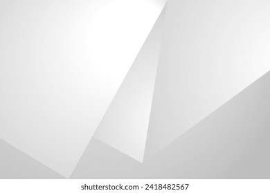 Abstract white and gray paper shape background. white pattern texture. vector illustration