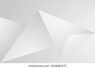 Abstract white and gray paper shape background. white pattern texture. vector illustration