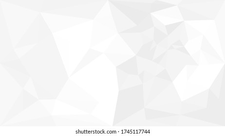Abstract white gray polygonal background. Geometric crumpled triangle low poly style gradient illustration. Futuristic, tech, fashion, luxury application. Vector polygonal design for your business