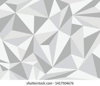 Abstract white gray polygonal geometric background - Vector illustration.
