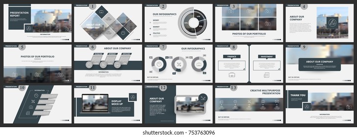Abstract white, gray presentation slides. Modern brochure cover design. Fancy info banner frame. Creative infographic elements set. Urban city font. Vector title sheet model. Ad flyer style template