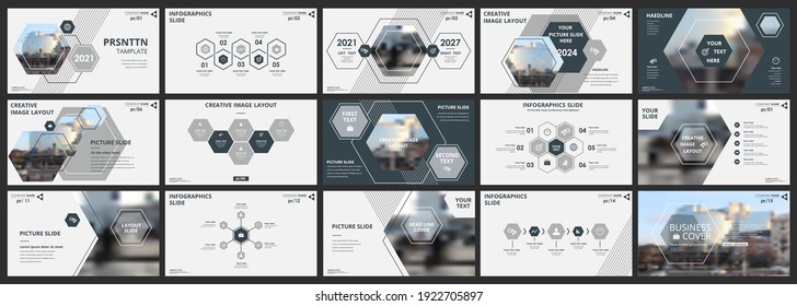 Abstract white, gray slides. Brochure cover design. Fancy info banner frame. Creative set of infographic elements. Urban. Title sheet model set. Modern vector.  Presentation templates, corporate.