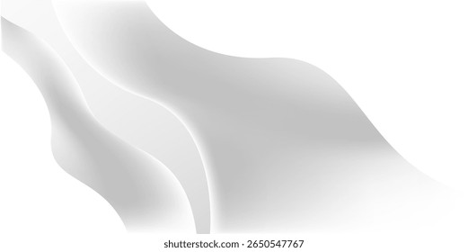 Abstrato branco e cinza onda suave fundo moderno. textura padrão branco. ilustração vetorial