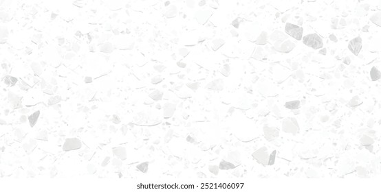 Abstract white and gray terrazzo flooring texture polished stone pattern old surface marble for background. Wall terrazzo texture gray and black of stone granite white background.	
