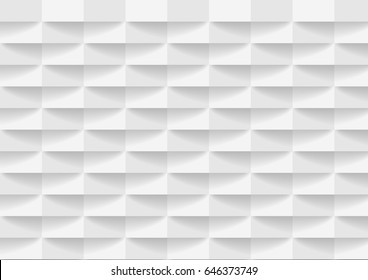 abstrakter Hintergrund der Vektorillustration in Weiß und Grau, Backsteinperspektive mit schattenmodernem Konzept, Platz für Text- oder Nachrichtenwebdesign