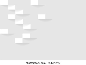 abstract white and gray tone vector background, brick perspective with shadow modern concept, space for text or message web design