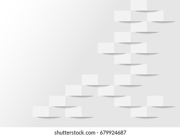 abstract white and gray tone vector background, brick perspective with shadow modern concept, space for text or message web design