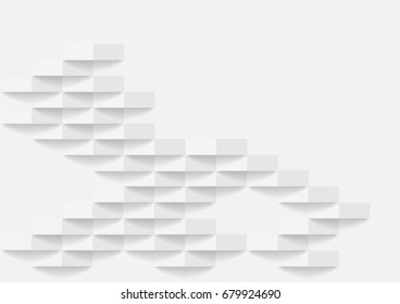 abstract white and gray tone vector background, brick perspective with shadow modern concept, space for text or message web design