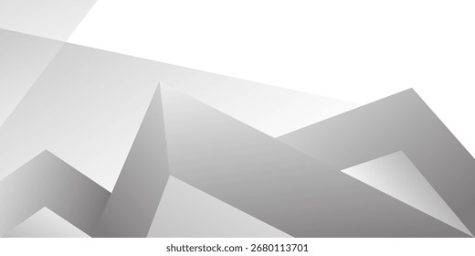 Fondo Abstractas del Vector de la flecha del triángulo blanco y gris	