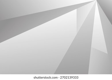 Abstract white and gray triangle arrow vector background. texture white pattern	