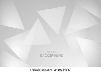 Abstract White and gray triangle modern background template design. Vector illustration