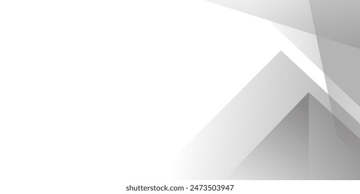 Abstrakter weißer und grauer Dreieck moderner Hintergrund. Textur weißes Muster. Vektorillustration	