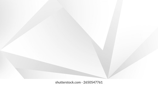 Abstract white and gray triangle modern vector background. texture white pattern