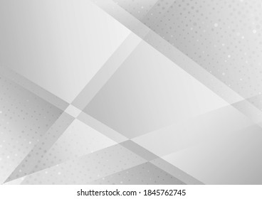 Abstract white and gray triangle overlapping layer background. Modern style. You can use for ad, poster, template, business presentation. Vector illustration