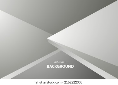 Abstract white and gray triangle overlapping background. texture white pattern. vector illustration