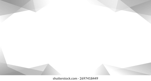 Abstract white and gray triangle shape vector background. texture white pattern	