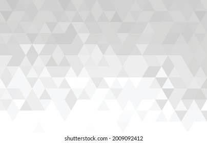 Abstract white and gray Triangular geometric mosaic pattern background.vector .