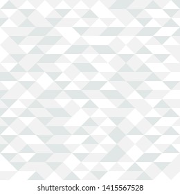 Abstract white and gray Triangular low poly backdrop,gradient mosaic pattern background, Seamless abstract background.Vector.