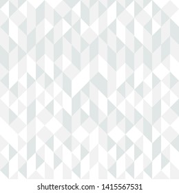 Abstract white and gray Triangular low poly backdrop,gradient mosaic pattern background, Seamless abstract background.Vector.