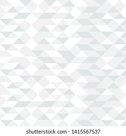 Abstract white and gray Triangular low poly backdrop,gradient mosaic pattern background, Seamless abstract background.Vector.