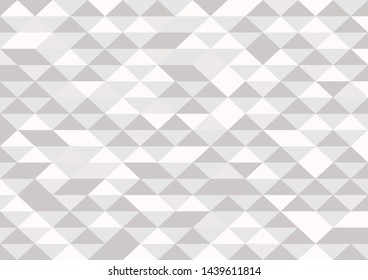 Abstract white and gray Triangular low poly backdrop,gradient mosaic pattern background, Seamless abstract background.Vector.