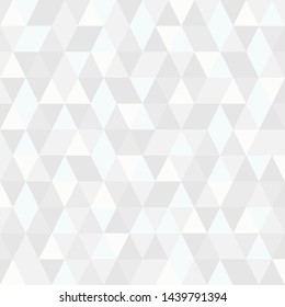 Abstract white and gray Triangular low poly backdrop,Earth Tone mosaic pattern background, Seamless abstract background.Vector illustration.