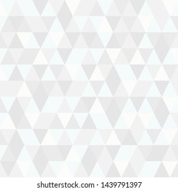 Abstract white and gray Triangular low poly backdrop,Earth Tone mosaic pattern background, Seamless abstract background.Vector illustration.