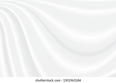 Abstract white and gray vector background. Satin luxury cloth texture