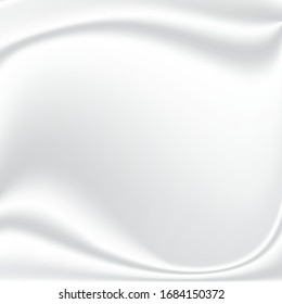 Abstract white and gray vector background. Satin luxury cloth texture