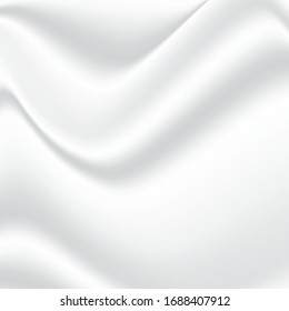 Abstract white and gray vector background. Satin luxury cloth texture