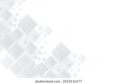 Abstract white, gray vector background with semi-transparent gradient squares