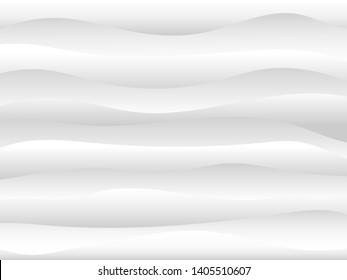Abstract white and gray water wave background. Creative vector illustration. Design for poster, brochure, flyer, banner template, book cover, wallpaper.