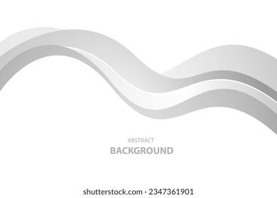 Abstract white and gray wave background. texture white pattern. vector illustration
