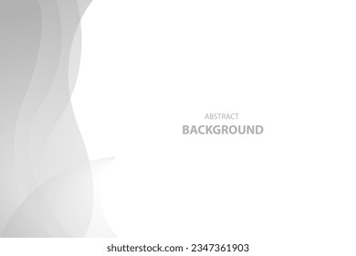 Abstract white and gray wave background. texture white pattern. vector illustration