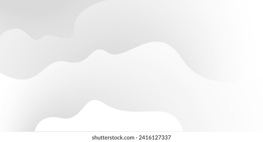 Resumen de diseño de fondo de olas blancas y grises. patrón blanco de textura. ilustración vectorial