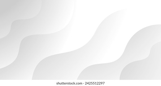 Fondo de onda blanco y gris abstracto. patrón blanco de textura. ilustración vectorial