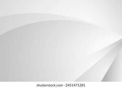 Fondo de onda blanco y gris Abstractas. patrón blanco de textura. Ilustración vectorial	