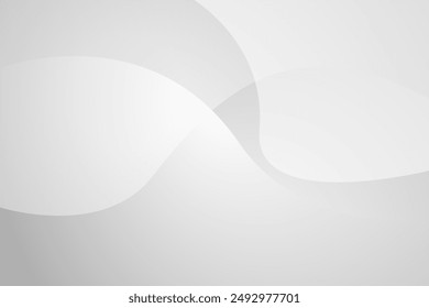 Abstract white and gray wave background. texture white pattern. vector illustration	