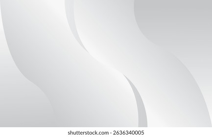 Abstract White and Gray Wave Background Design	