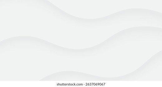 Abstract white and gray wave background. texture white pattern. vector illustration