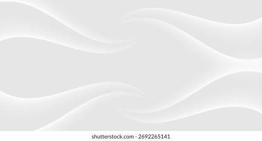 Abstract white and gray wave background. texture white pattern. vector illustration