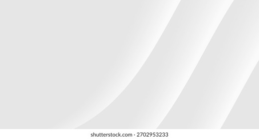 Fundo abstrato de ondas brancas e cinzentas. padrão branco de textura. ilustração vetorial
