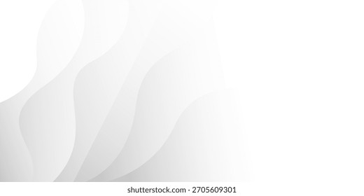 Abstract white and gray wave background. texture white pattern. vector illustration