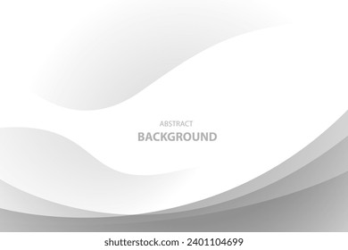 Abstract white and gray wave layer modern background for banner, poster, brochure, website. vector illustration