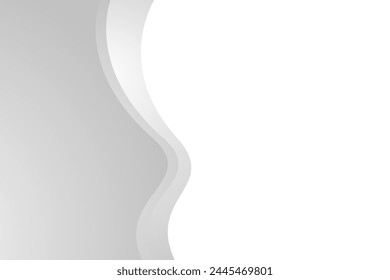 Abstrakter weißer und grauer Wellenmoderner Hintergrund. Textur weißes Muster. Vektorillustration
