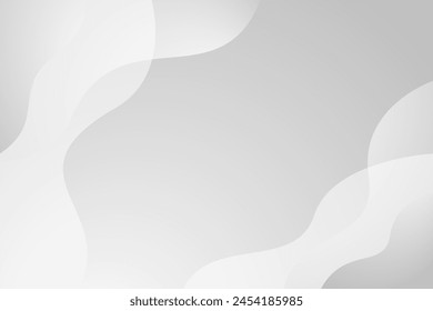 Abstrakter weißer und grauer Wellenmoderner Hintergrund. Textur weißes Muster. Vektorillustration