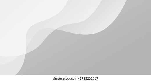 Abstract white and gray wave overlap background. texture white pattern. vector illustration