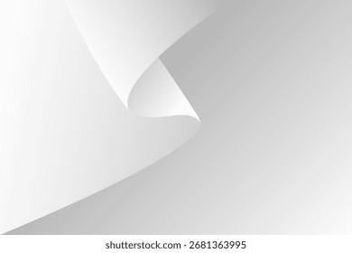 Abstrato branco e cinza onda papel estilo fundo moderno. textura branco padrão. vetor ilustração