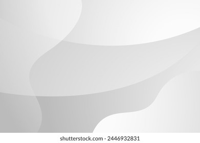 Abstract white and gray wave shape background. texture white pattern. vector illustration	